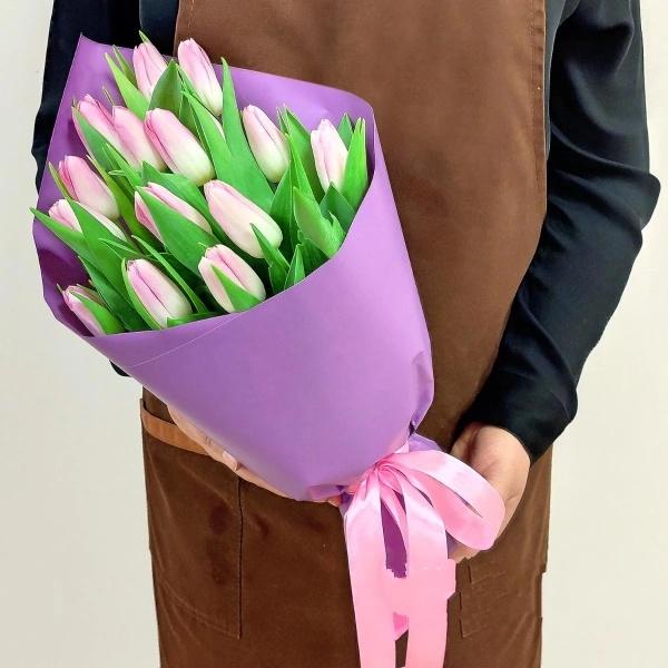 Тюльпаны 15 шт розовые артикул букета  243936v